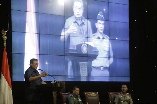 Presiden SBY saat hadiri Rapim TNI-Polri