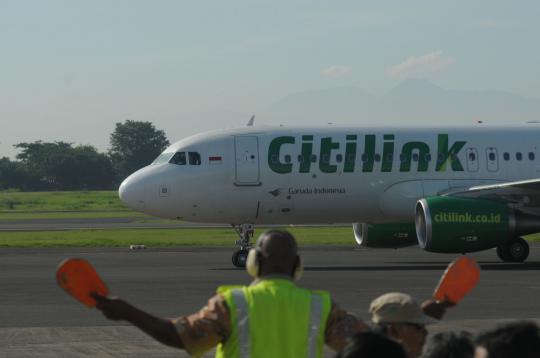 Penerbangan perdana Citilink di Bandara Halim Perdanakusuma