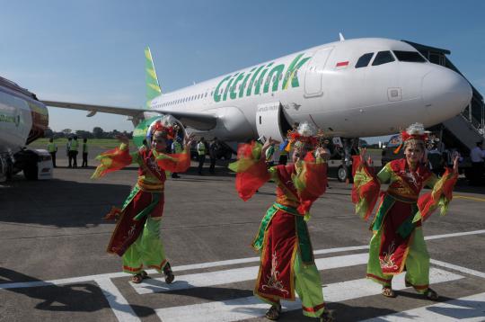 Penerbangan perdana Citilink di Bandara Halim Perdanakusuma