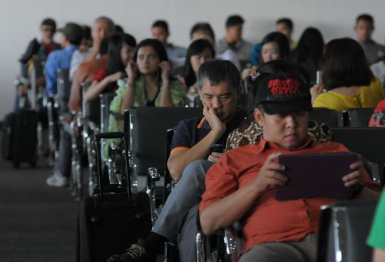 Penerbangan perdana Citilink di Bandara Halim Perdanakusuma