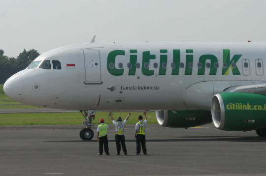 Penerbangan perdana Citilink di Bandara Halim Perdanakusuma