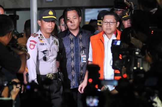 Saat Anas Urbaningrum resmi ditahan KPK