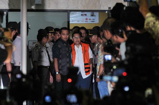 Saat Anas Urbaningrum resmi ditahan KPK