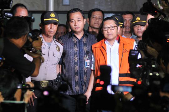Saat Anas Urbaningrum resmi ditahan KPK