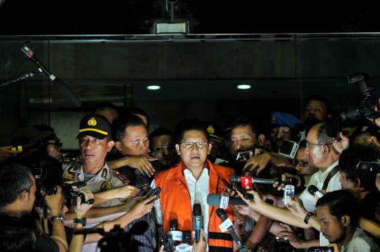 Saat Anas Urbaningrum resmi ditahan KPK
