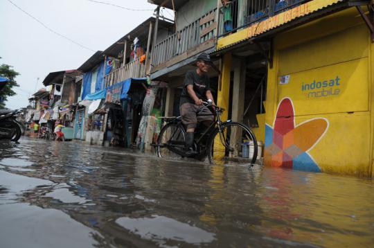 Kali Sunter meluap, warga Kampung Pulo Kandang kebanjiran