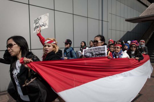 Para TKI di Hong Kong unjuk rasa tuntut keadilan bagi Erwiana