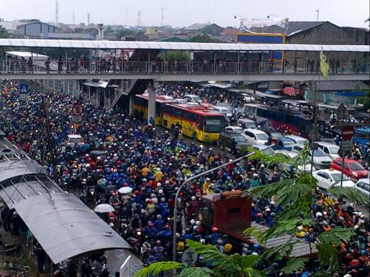 Ini kemacetan parah di Jalan Daan Mogot