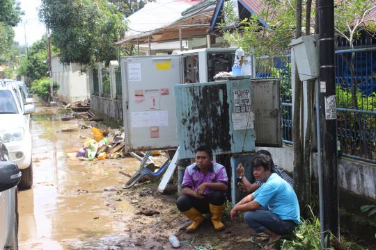 Dampak akibat banjir bandang menerjang Manado