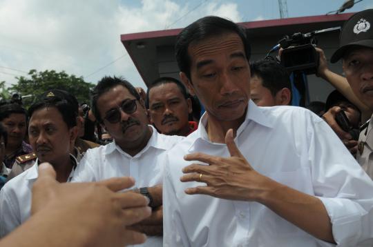 Didampingi Rano Karno, Jokowi tinjau Sungai Cisadane