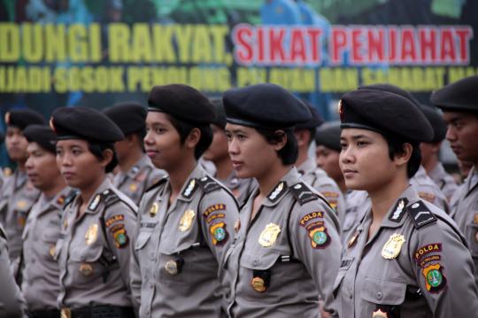 Aksi polwan cantik siap kawal Pemilu damai