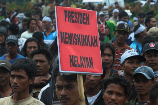 Pencabutan BBM bersubsidi, ratusan nelayan Tegal demo di Istana