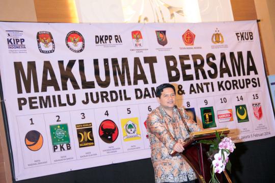 Maklumat bersama Pemilu jujur, adil, damai, dan antikorupsi