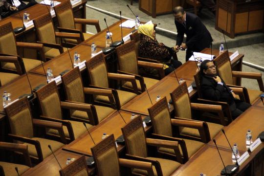 Beginilah suasana Rapat Paripurna DPR yang absen anggota