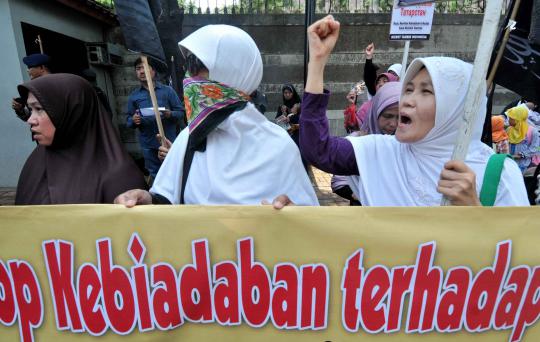 Massa HTI tuntut pembebasan Hizbut Tahrir Rusia