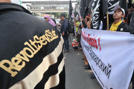 Massa HTI tuntut pembebasan Hizbut Tahrir Rusia