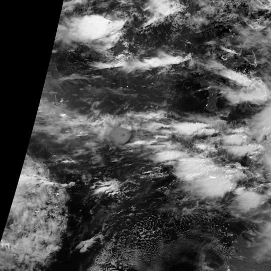 Sebaran abu vulkanik Kelud dilihat dari satelit luar angkasa