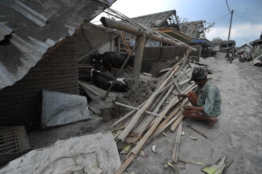 Derita warga Putut Malang yang rumahnya hancur akibat abu Kelud