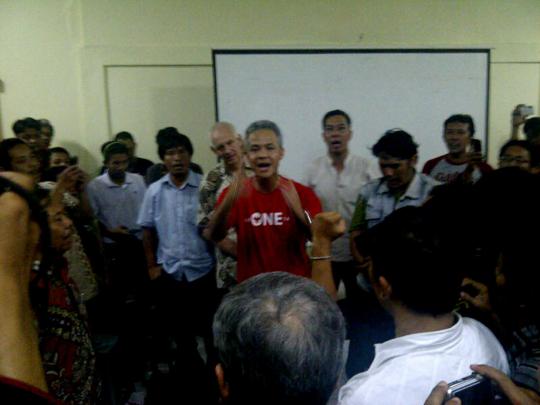Ganjar Pranowo saat hadiri diskusi Tan Malaka di Semarang