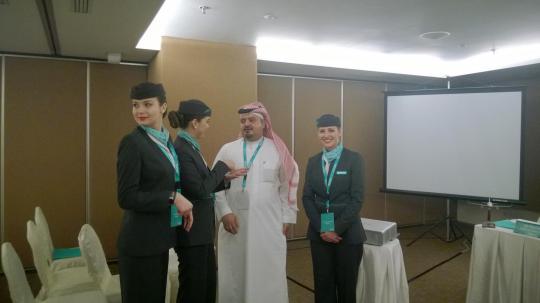 Pramugari cantik Flynas siap layani penumpang Jakarta-Jeddah