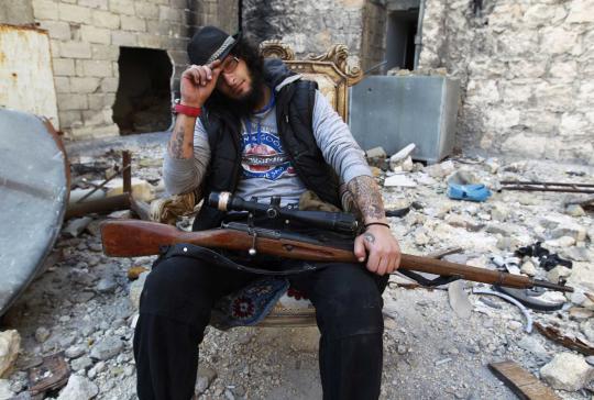 Mengenal Khattab al-Halabi, pejuang bertato pembebas Suriah