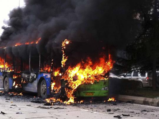 Kebakaran bus di China, 5 tewas dan puluhan penumpang luka-luka