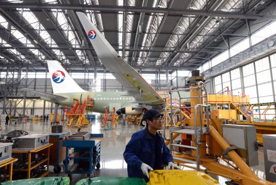 Mengintip pabrik perakitan pesawat Airbus A320 di China