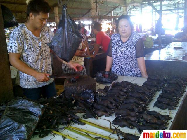 Foto : Menengok pasar makanan ekstrem Tomohon merdeka.com