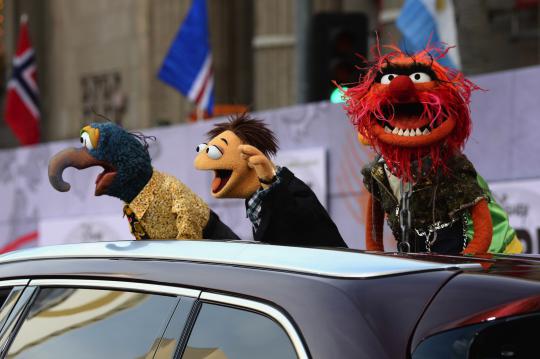Aksi kocak tokoh boneka Muppets di premier film barunya