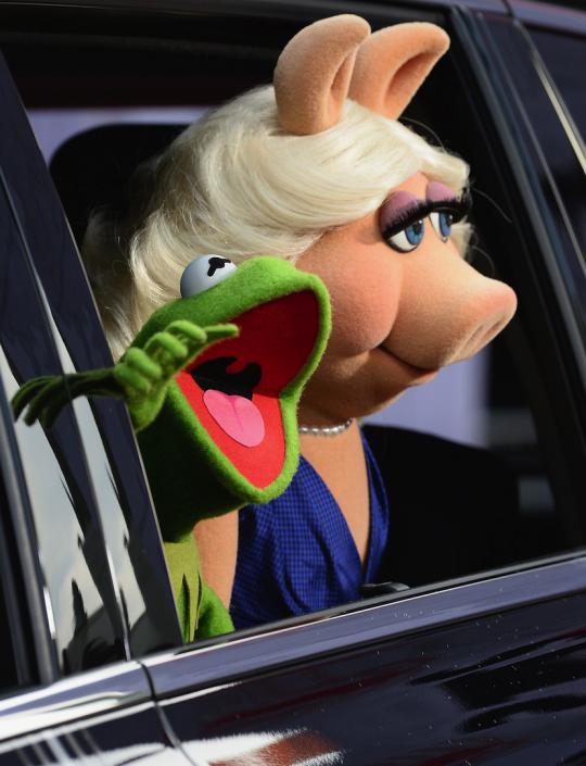 Aksi kocak tokoh boneka Muppets di premier film barunya