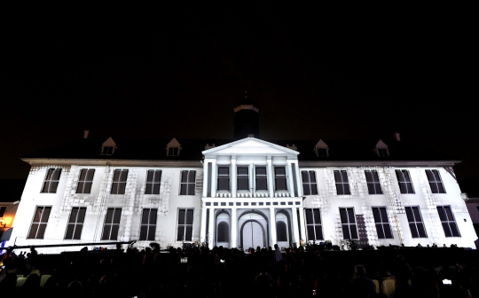 Keindahan video mapping di Museum Fatahillah