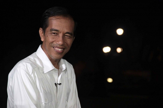 Capres Jokowi saat wawancara eksklusif di Taman Suropati