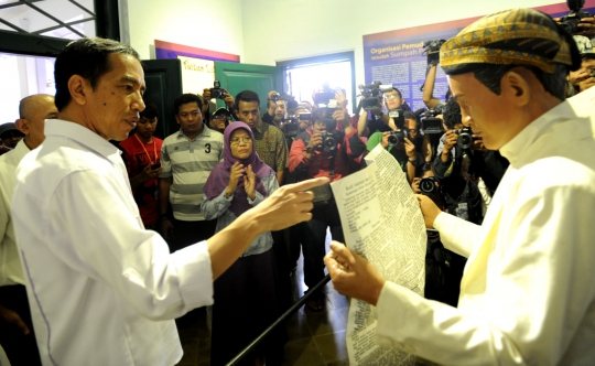 Jokowi saat kampanye keliling museum-museum di Jakarta