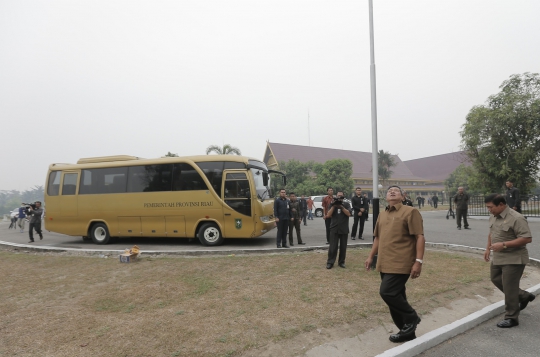 SBY pantau keadaan cuaca di Pekanbaru