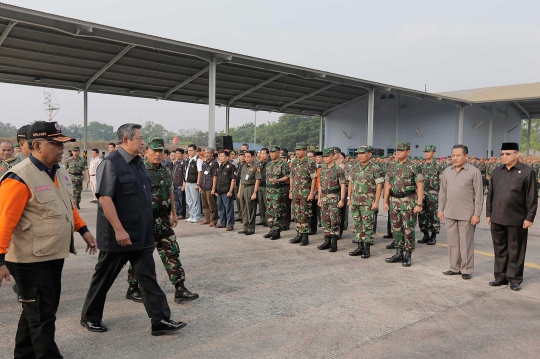 SBY pimpin apel satgas penanganan asap Riau