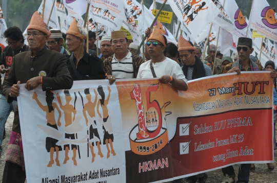 Tuntut kesejahteraan, masyarakat adat demo di Bundaran HI