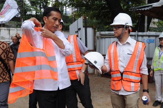 Jokowi tinjau proyek MRT Dukuh Atas