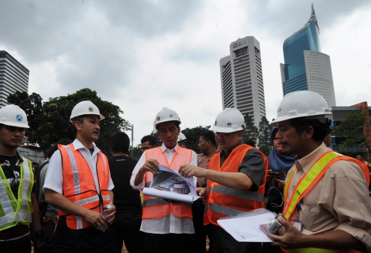 Jokowi tinjau proyek MRT Dukuh Atas
