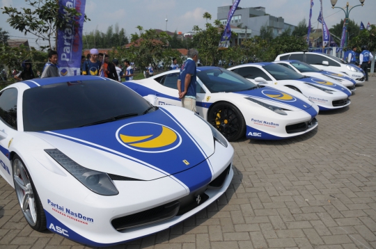 Ini deretan Ferrari yang hiasi kampanye Partai NasDem