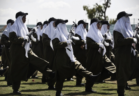 Aksi tentara wanita berhijab di Gaza