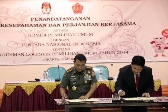 KPU gandeng TNI amankan pendistribusian logistik Pemilu 2014