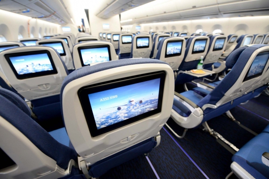 Mengintip kemewahan dan kenyamanan kabin pesawat Airbus A350 XWB