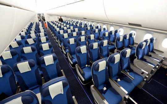 Mengintip kemewahan dan kenyamanan kabin pesawat Airbus A350 XWB