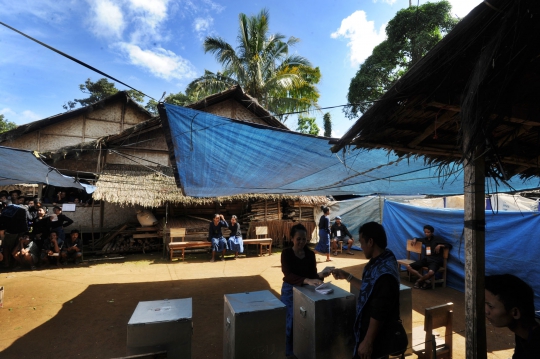 Antusiasme suku Baduy nyoblos di TPS 01 Desa Kanekes