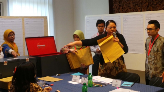 Penghitungan suara Pemilu 2014 di TPS KJRI Frankfurt