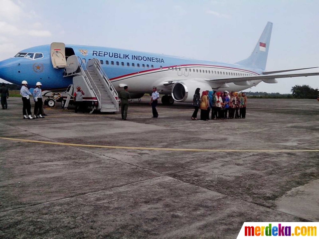 Foto : Keliling Indonesia, pesawat kepresidenan RI singgah ...