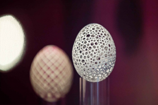 Warna-warni telur Paskah di pameran 'Eggs of the World'