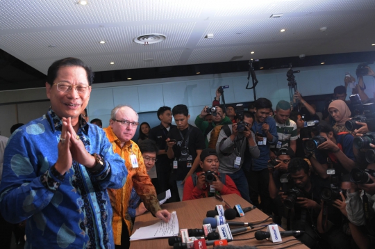 Presdir BCA saat konpers soal kasus pajak Hadi Poernomo