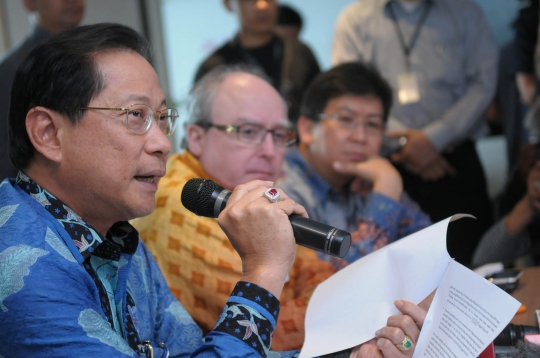 Presdir BCA saat konpers soal kasus pajak Hadi Poernomo