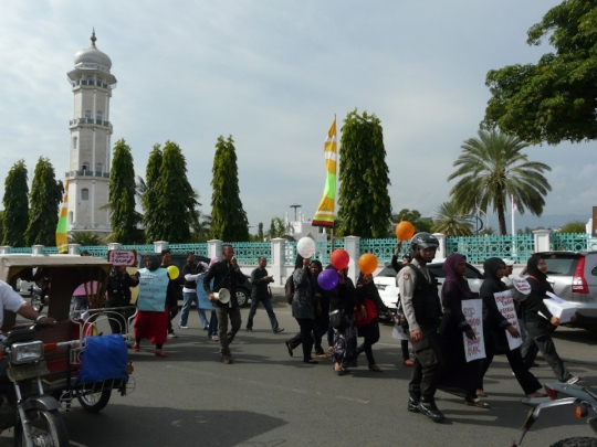 Aktivis wanita 'longmarch' kecam kekerasan seksual di Aceh